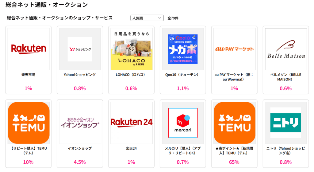 【日常必須】ネットショッピングや旅行予約を経由する