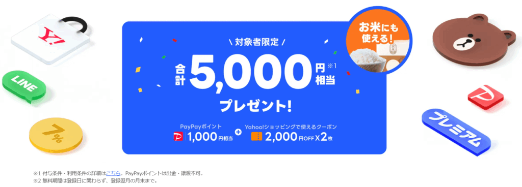 今だけの特別特典!5,000円相当がもらえるチャンス